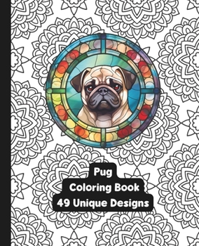 Paperback Pug - Dog - Adult Coloring Book - 49 Designs Book