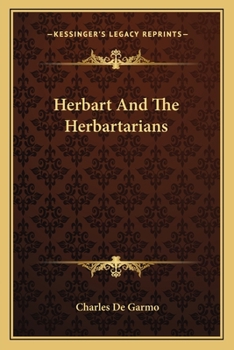 Paperback Herbart And The Herbartarians Book