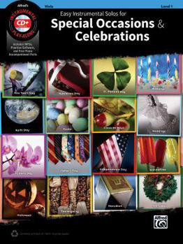 Paperback Easy Instrumental Solos for Special Occasions & Celebrations for Strings: Viola, Book & CD Book