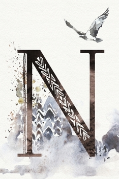 Monthly Planner with Monogram Letter N: Personalized Undated Calendar (Ethnic Design)