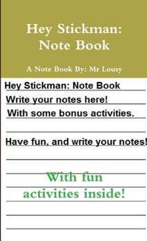 Paperback Hey Stickman: Note Book
