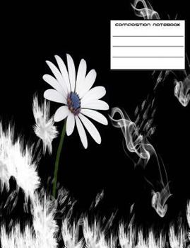 Paperback Black and White Daisy College Rule Composition Notebook Book