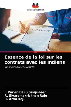 Paperback Essence de la loi sur les contrats avec les Indiens [French] Book
