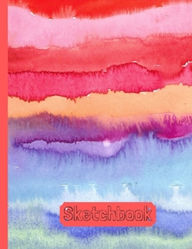 Sketchbook For Kids: Striped Watercolor Sketchbook with 120 Pages of 8.5"x11" Blank Paper for Drawing, Doodling or Sketching - Classroom Edition