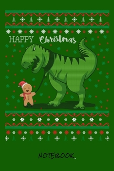 Paperback Happy Christmas: Dino love I Journal for writing I Composition Book I Squared paper / quad paper I with integrated page numbers l Narro Book