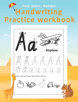 Paperback Trace Letters: Alphabet Handwriting Practice workbook, Preschool writing Workbook, Kindergarten and Kids Ages 3-5. ABC print handwrit Book