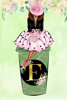 E: Monogram Initial E Lined Notebook and Journal for Women and Girls - African American Woman Cover