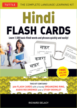 Cards Hindi Flash Cards Kit: Learn 1,500 Basic Hindi Words and Phrases Quickly and Easily! (Online Audio Included) [With CDROM] Book