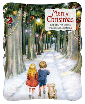 Poster Merry Christmas - Vintage Decoration Print Set. Book