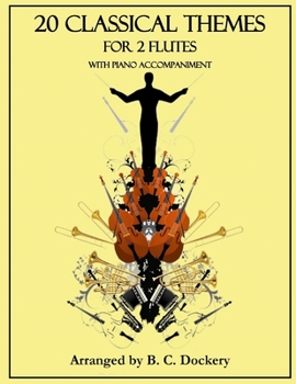 Paperback 20 Classical Themes for 2 Flutes with Piano Accompaniment Book