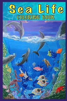 Paperback sea life coloring book