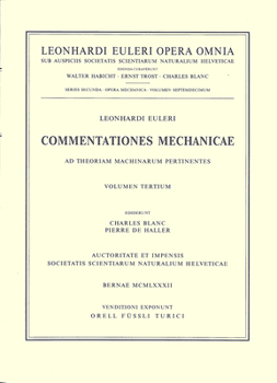 Hardcover Commentationes Mechanicae Et Astronomicae AD Physicam Pertinentes [Latin] Book