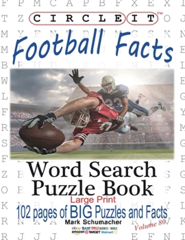 Paperback Circle It, Football Facts, Word Search, Puzzle Book [Large Print] Book