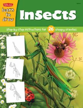 Paperback Learn to Draw Insects: Step-By-Step Instructions for 26 Creepy Crawlies Book