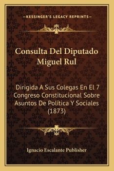 Consulta Del Diputado Miguel Rul: Dirigida A Sus Colegas En El 7 Congreso Constitucional Sobre Asuntos De Política Y Sociales (1873)