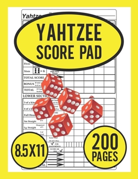 Paperback Yahtzee Score Pad: Score Pads For Yahtzee Game Book