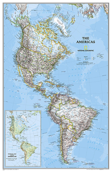 Unbound National Geographic Americas Wall Map - Classic (23.75 X 36.5 In) Book