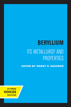 Paperback Beryllium: Its Metallurgy and Properties Book