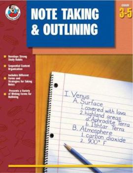 Paperback Note Taking & Outlining Grades 3-5 Book