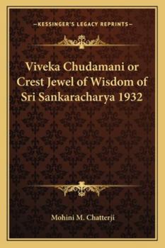 Paperback Viveka Chudamani or Crest Jewel of Wisdom of Sri Sankaracharya 1932 Book