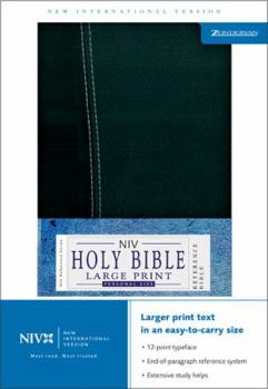 Leather Bound Large Print Reference Bible-NIV-Personal Size [Large Print] Book