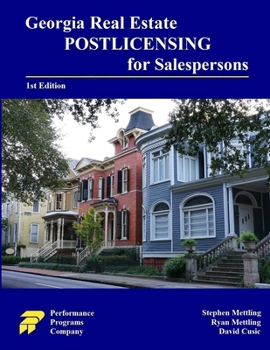 Paperback Georgia Real Estate Postlicensing for Salespersons Book