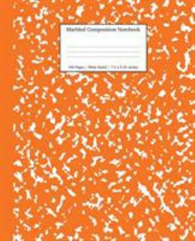 Marbled Composition Notebook: Pumpkin Marble Wide Ruled Paper Subject Book (School Essentials)