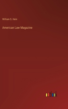 Hardcover American Law Magazine Book