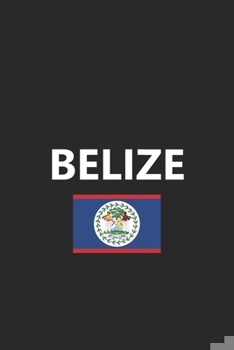 Paperback Belize: Belizean Flag Country Notebook Journal Lined Wide Ruled Paper Stylish Diary Vacation Travel Planner 6x9 Inches 120 Pag Book