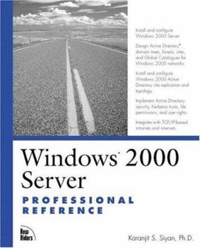 Hardcover Windows 2000 Server Professional Reference Book