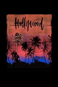 Paperback Hollywood: California Christmas Notebook With Lined Wide Ruled Paper For Taking Notes. Stylish Tropical Travel Journal Diary 6 x Book