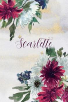 Scarlette: Personalized Journal Gift Idea  for Women (Burgundy and White Mums)