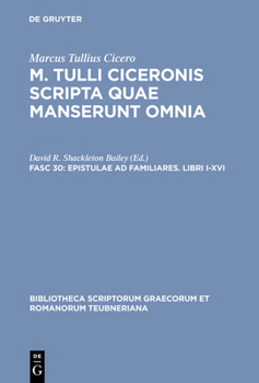 Hardcover Epistulae AD Familiares. Libri I-XVI [Latin] Book