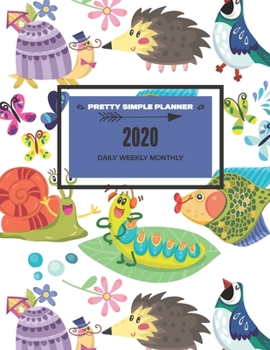 Paperback Pretty Simple Planner: Daily Weekly Monthly 132 Pages 8.5x11in Book