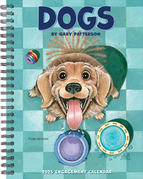 Calendar Dogs by Gary Patterson 2025 6.5 X 8.5 Engagement Calendar Book
