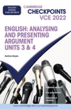 Paperback Cambridge Checkpoints VCE English: Analysing and Presenting Argument Units 3&4 2022 Book