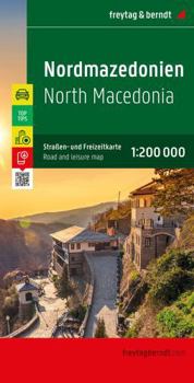 Map North Macedonia, road map 1:200,000, top 10 tips Book