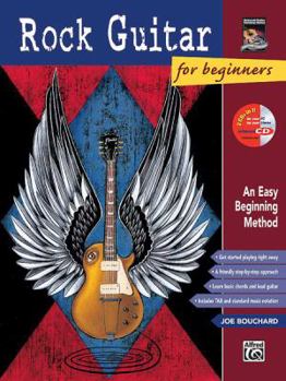 Paperback Rock Guitar for Beginners: An Easy Beginning Method, Book & Enhanced CD Book