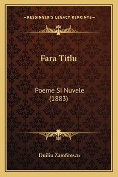 Paperback Fara Titlu: Poeme Si Nuvele (1883) Book
