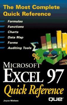 Paperback Microsoft Excel 97 Quick Reference Book