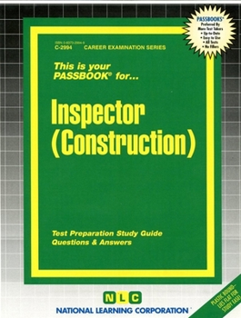 Spiral-bound Inspector (Construction): Passbooks Study Guide Book