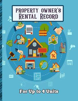 Paperback Property Owner's Rental Record: For Up to 4 Units Book
