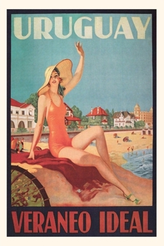 Paperback Vintage Journal Uruguay Travel Poster Book