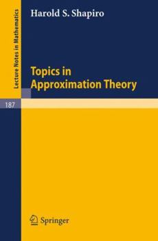 Paperback Topics in Approximation Theory Book