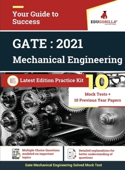 Paperback Gate Mechanical Engineering 2021 - 10 Mock Tests + 10 Previous Years' Solved Papers Book