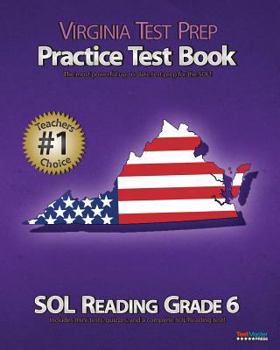 Paperback VIRGINIA TEST PREP Practice Test Book SOL Reading Grade 6 Book