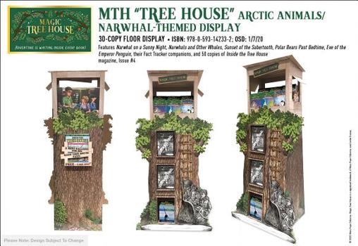Hardcover MTH Tree House Arctic Animals/Narwhal-Themed 30-Copy Mixed Floor Display Spring Book