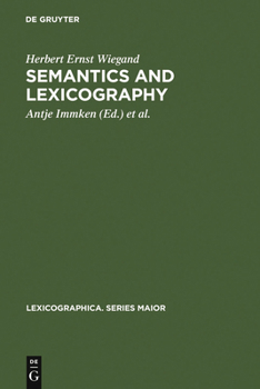 Hardcover Semantics and Lexicography Book