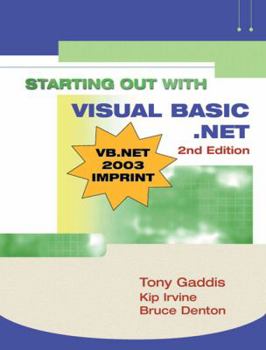 Paperback Starting Out with Visual Basic.Net Book