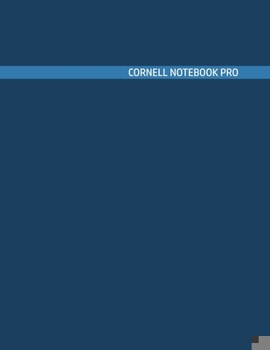 Paperback Cornell Notebook Pro: Large Note Taking System For School And University. College Ruled Pretty Light Notes. Aeagan Blue Bright Cover - Trend Book